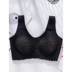 Sutiã de renda sexy - sem fio - push-up - confortável