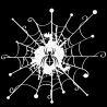 Web desenhos animados com uma aranha - autocolante