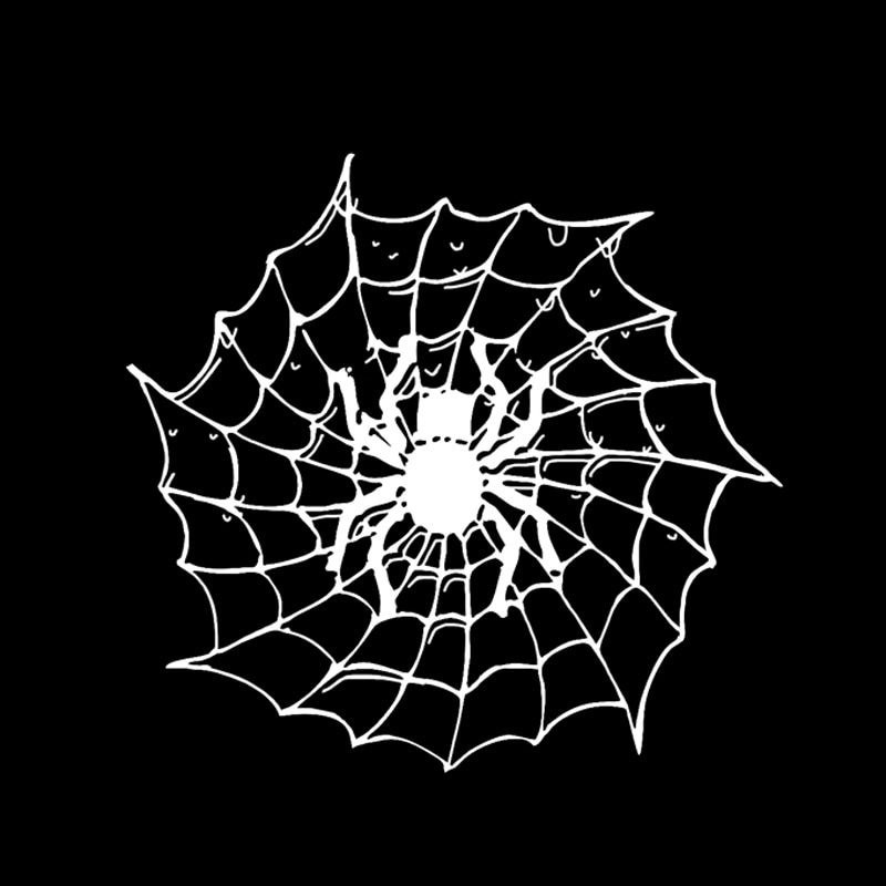 Aranha em uma teia de aranha - autocolante