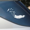 Pena com pássaros voadores - adesivo de carro de vinil