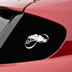 Pena de pássaro - adesivo de carro de vinil