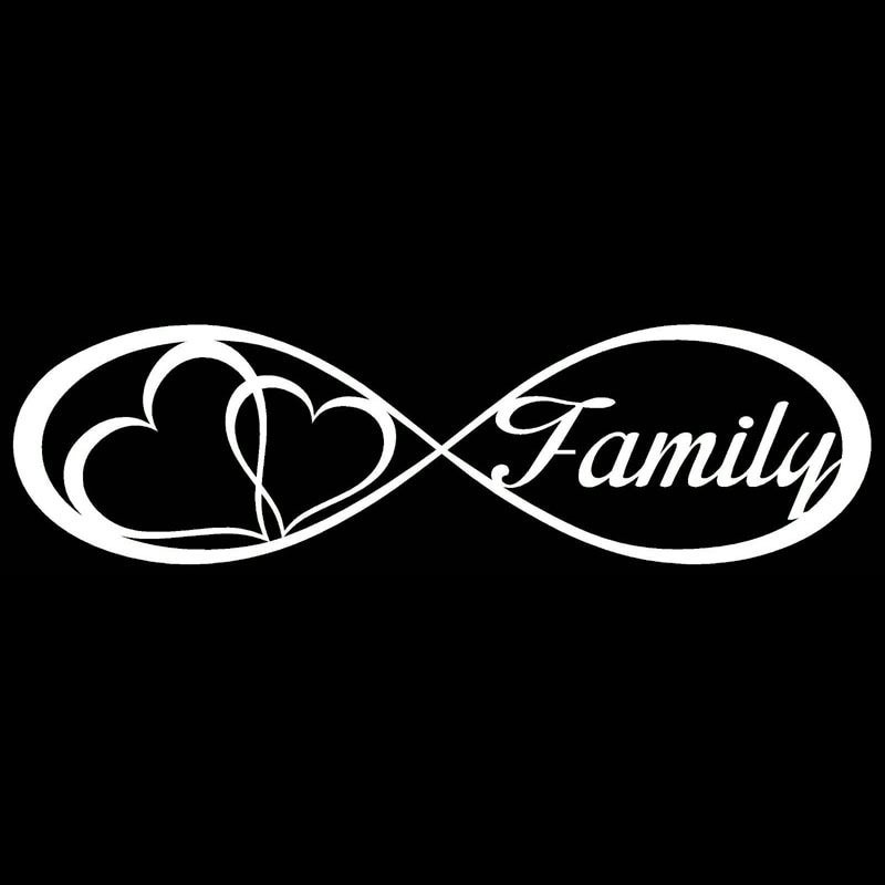 Family Forever & hearts - car stickerStickers