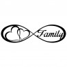Family Forever & hearts - car stickerStickers