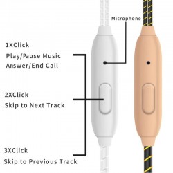 3.5mm - fones de ouvido esportivos - com fio - super baixo - fone de ouvido com microfone