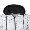 Capacete quente com zíper - manga longa - polka-dot imprimir