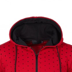 Capacete quente com zíper - manga longa - polka-dot imprimir