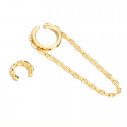 Asymmetrical earrings - ear clip / hookEarrings
