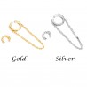 Asymmetrical earrings - ear clip / hookEarrings