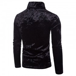 Pescoço quente - camisola - algodão brilhante