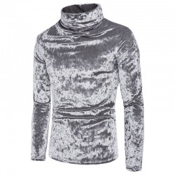 Pescoço quente - camisola - algodão brilhante