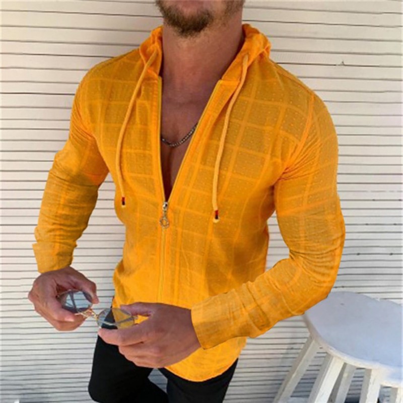 Long sleeve hoodie - with zipper - slimHoodies & Sweatshirt
