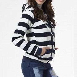 Striped hoodie - with zipperHoodies & Sweatshirt