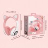 Auscultadores sem fio - LED - Bluetooth - cancelamento de ruído - suporte cartão TF - 3.5mm jack - orelhas de gato