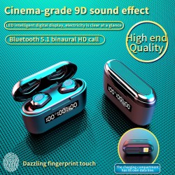 G40 TWS - Auscultadores Bluetooth - som 9D - fones de ouvido à prova d'água com microfone