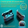 G40 TWS - Auscultadores Bluetooth - som 9D - fones de ouvido à prova d'água com microfone