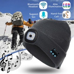 Bluetooth 5.0 - chapéu inteligente sem fio - fones de ouvido - fone de ouvido com 4 LEDs