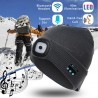 Bluetooth 5.0 - chapéu inteligente sem fio - fones de ouvido - fone de ouvido com 4 LEDs