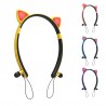 Bluetooth - fone de ouvido sem fio - microfone - auscultadores no ouvido - Led orelhas de gato luminoso