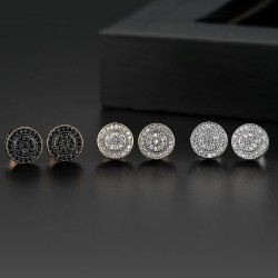 Elegante - pequenos brincos de cristal redondo