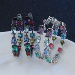 Brincos de arco de zircônia cúbicos