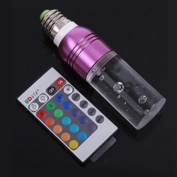 Lâmpada LED de cristal acrílico - RGB - E27 - E14 - AC85 - 265V