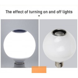 12W - E27 - RGB - Lâmpada LED com alto-falante Bluetooth - controle remoto