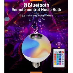 12W - E27 - RGB - Lâmpada LED com alto-falante Bluetooth - controle remoto