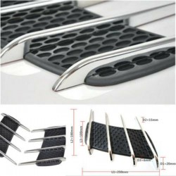 3D shark gill - side air flow vent - car sticker - 2 piecesStickers