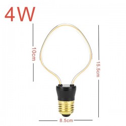 E27 - 220V - 240V - 3W - 4W - 4.5W - vintage LED bulb - irregular designE27