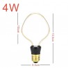 E27 - 220V - 240V - 3W - 4W - 4.5W - vintage LED bulb - irregular designE27
