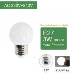 E27 3W AC 220V SMD 2835 - colourful RGB LED bulb - 10 piecesE27