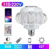 E27 - RGB LED bulb with wireless Bluetooth speaker - remote control - 110V-220V 6WE27