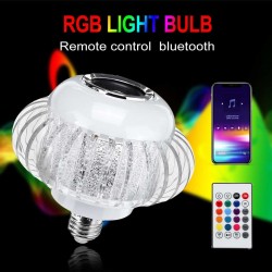 E27 - RGB LED bulb with wireless Bluetooth speaker - remote control - 110V-220V 6WE27
