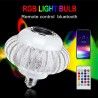 E27 - RGB LED bulb with wireless Bluetooth speaker - remote control - 110V-220V 6WE27