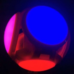 40W E27 - 220V 110V - RGB - LED - bulbo dobrável - lâmpada de futebol UFO