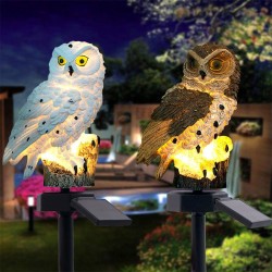 Lâmpada de jardim em forma de coruja com painel solar - LED - impermeável