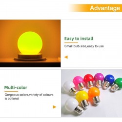 E27 3W AC 220V SMD 2835 - lâmpada LED RGB colorida - 10 peças