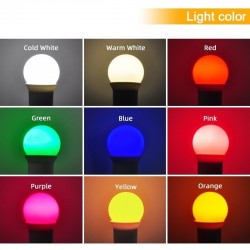 E27 3W AC 220V SMD 2835 - lâmpada LED RGB colorida - 10 peças