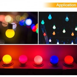 E27 3W AC 220V SMD 2835 - lâmpada LED RGB colorida - 10 peças