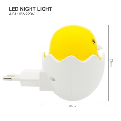 Pato amarelo - luz noturna LED - plugue de parede da UE - sensor de controle - dimmable - controlador remoto