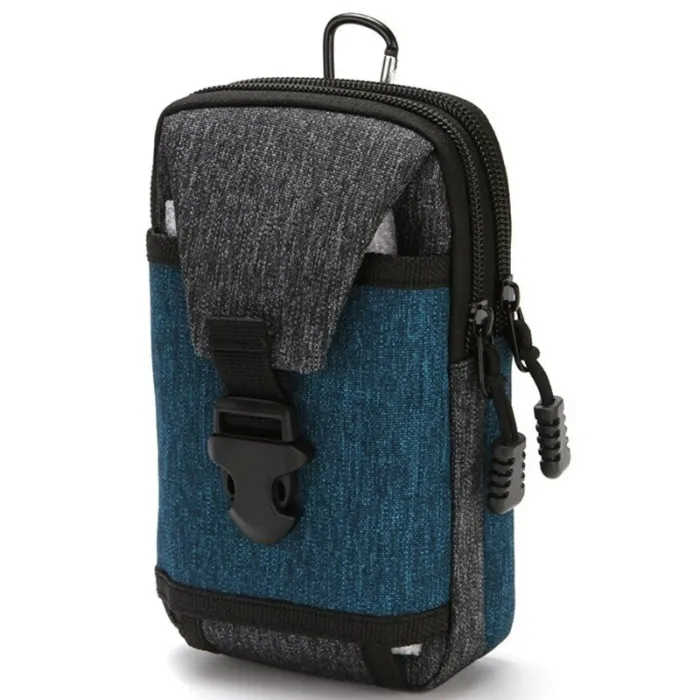 Saco de cintura pequena - bolsa de lona com zíper