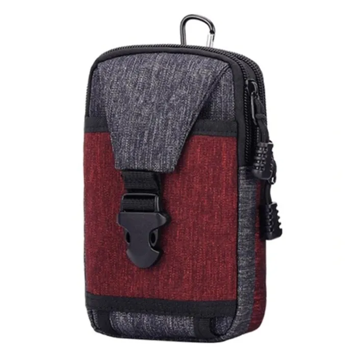 Small waist bag - canvas pouch with zipperBags