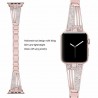 Pulseira de aço inoxidável - pulseira de cristal para Apple Watch 6/5/4/3/2