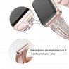 Pulseira de aço inoxidável - pulseira de cristal para Apple Watch 6/5/4/3/2