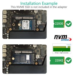M2 - SSD para Macbook Pro A1708 NVMe M.2 NGFF - Pro A1708 - cartão de adaptador