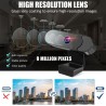 HD 4K 2K Câmera Web - 1080P - PC - computador - autofoco - USB - microfone