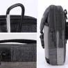 Saco de cintura pequena - bolsa de lona com zíper