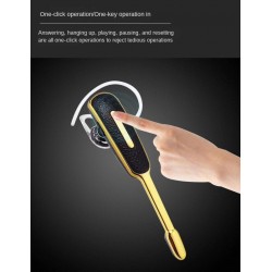 Mini - Bluetooth ear-hook - handsfree - fone de ouvido de couro com microfone - cancelamento de ruído