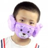 2 em 1 - orelha muffs / máscara facial para crianças - pelúcia urso