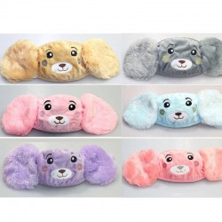 2 em 1 - orelha muffs / máscara facial para crianças - pelúcia urso